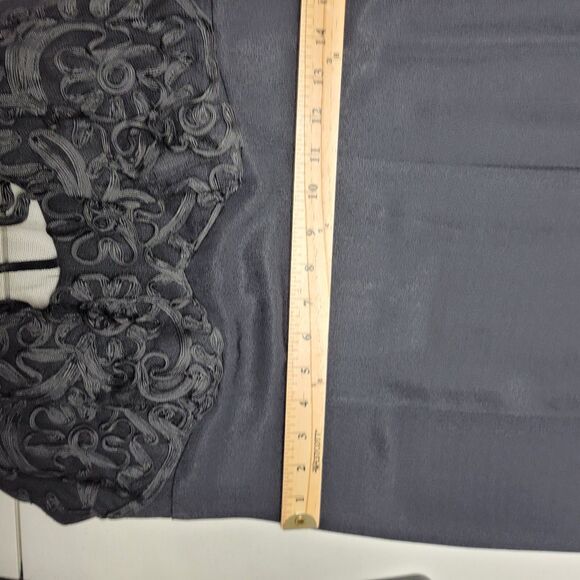 Vintage Dress 12 Med VTG 80s  Maxi Black Tie Prom Event - Picture 12 of 17